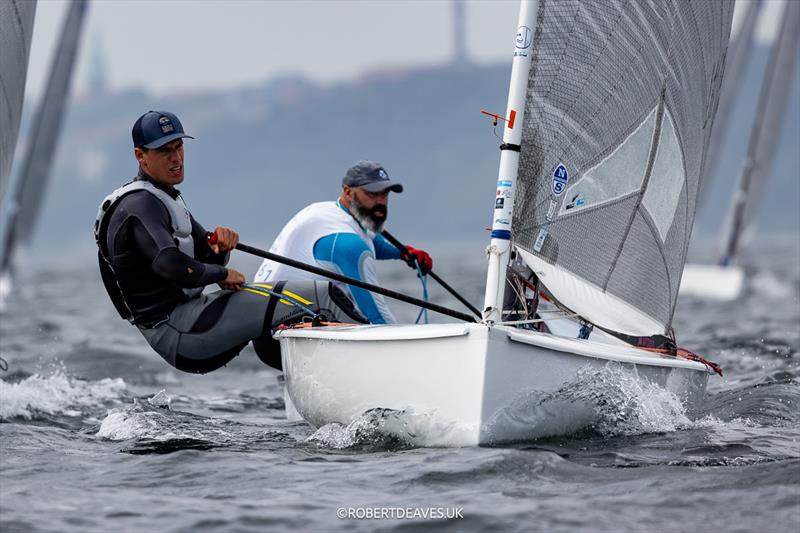 Doma Nemeth, HUN on day 1 of the 2024 Finn Gold Cup in Aarhus photo copyright Robert Deaves / www.robertdeaves.uk taken at Sailing Aarhus and featuring the Finn class