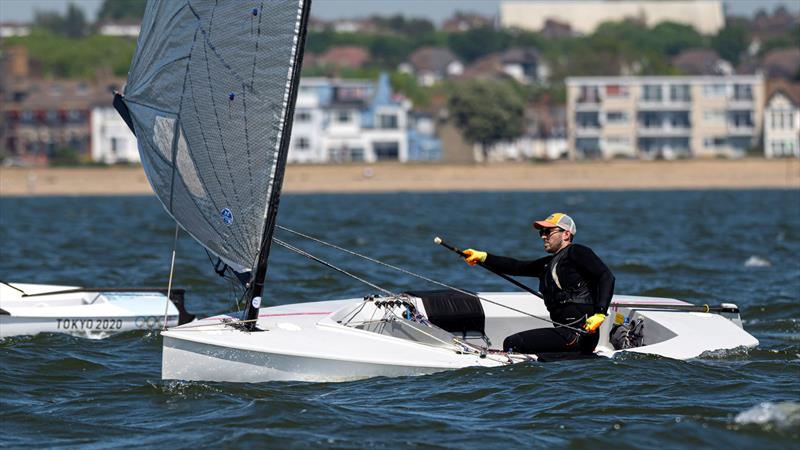 Finn UK Masters at Thorpe Bay photo copyright David Maynard / www.alleycatphotographer.com taken at Thorpe Bay Yacht Club and featuring the Finn class