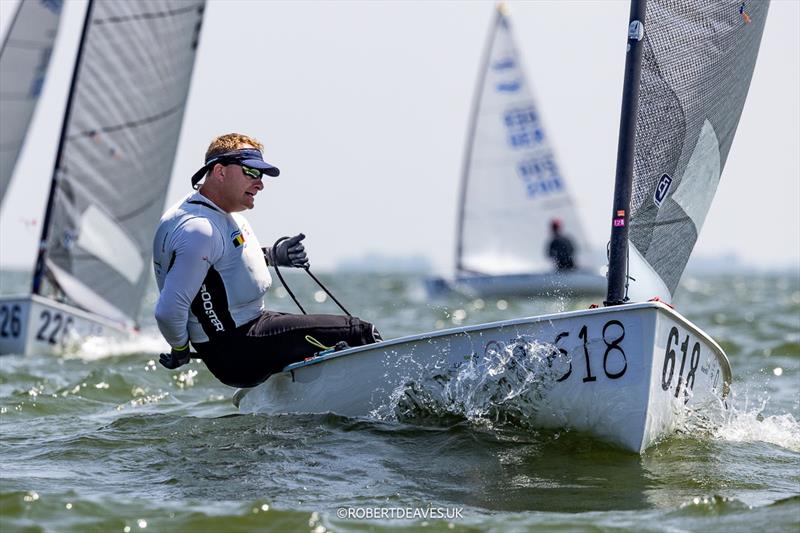 Sigurd Vergauwe, BEL - Finn World Masters in Medemblik - Day 3 photo copyright Robert Deaves taken at Regatta Center Medemblik and featuring the Finn class