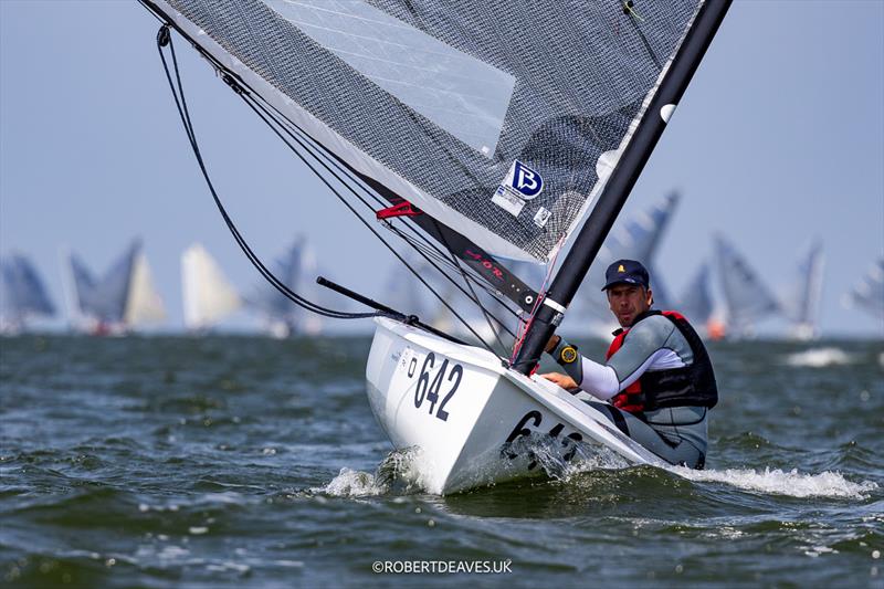 Pieter-Jan Postma, NED - Finn World Masters in Medemblik - Day 3 photo copyright Robert Deaves taken at Regatta Center Medemblik and featuring the Finn class