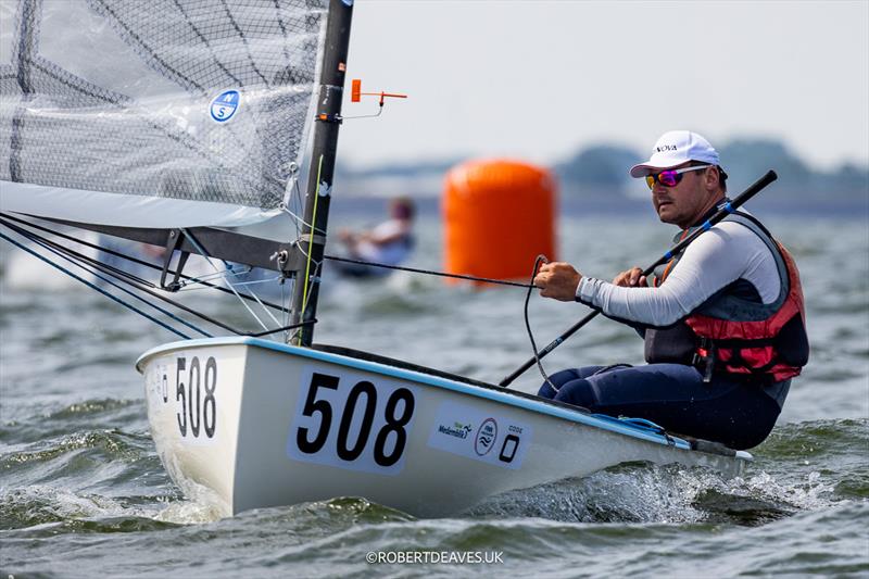 Taras Havrysh, UKR - Finn World Masters in Medemblik - Day 3 photo copyright Robert Deaves taken at Regatta Center Medemblik and featuring the Finn class