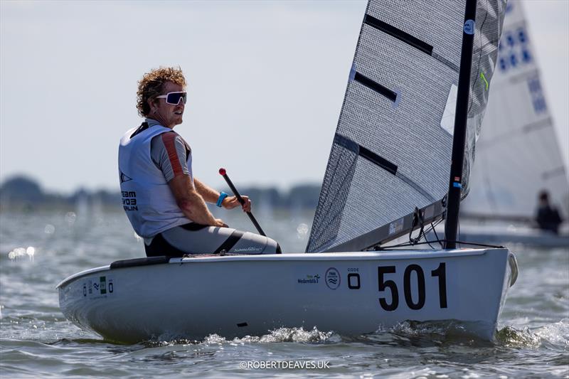 Fabian Lemmel, GER - Finn World Masters in Medemblik - Day 4 photo copyright Robert Deaves / www.robertdeaves.uk taken at Regatta Center Medemblik and featuring the Finn class
