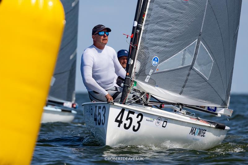 Jeroen van der Velden, NED - Finn World Masters in Medemblik - Day 4 photo copyright Robert Deaves / www.robertdeaves.uk taken at Regatta Center Medemblik and featuring the Finn class