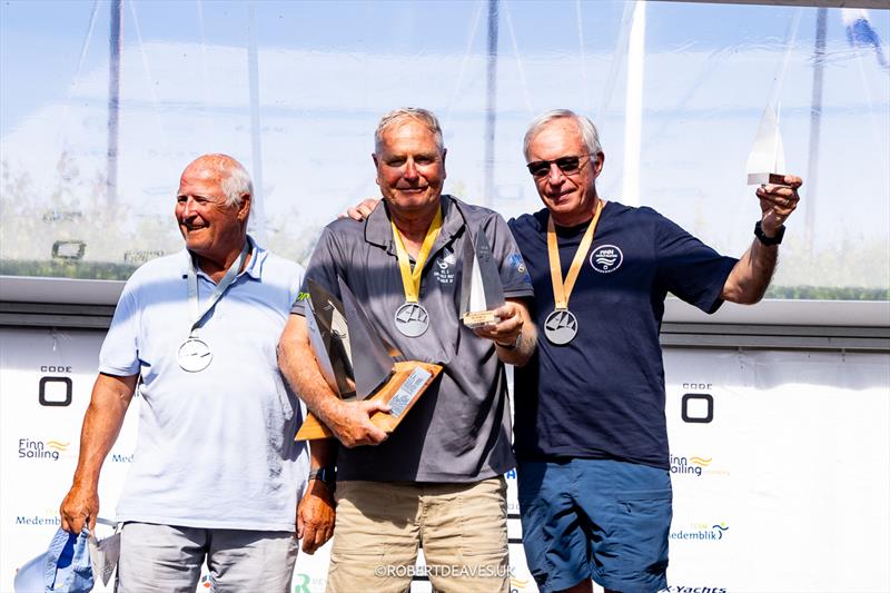 Legends 1 NZL 9 Rob COUTTS 2 NED 2 Wouter MOLENAAR 3 FRA 86 Christophe JEAN - Finn World Masters in Medemblik - photo © Robert Deaves / www.robertdeaves.uk