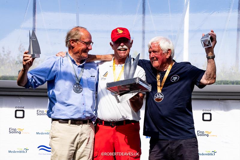 Super Legends 1 NED 8 Rodrick CASANDER 2 FRA 23 Daniel CHEDEVILLE 3 GBR 777 Howard SELLARS - Finn World Masters in Medemblik - photo © Robert Deaves / www.robertdeaves.uk