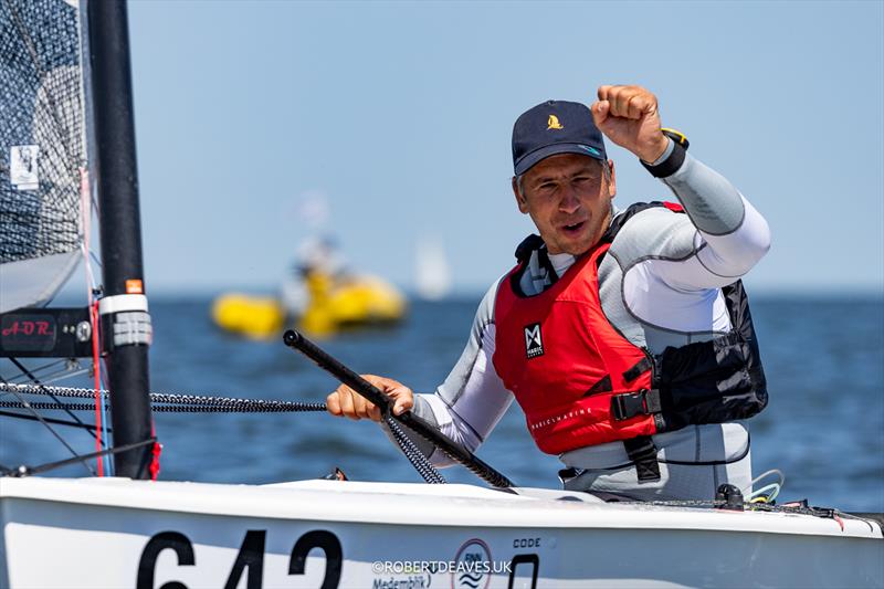 Pieter-Jan Postma, NED - Finn World Masters in Medemblik photo copyright Robert Deaves / www.robertdeaves.uk taken at Regatta Center Medemblik and featuring the Finn class