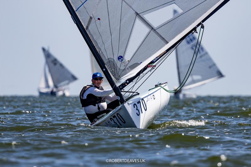 Eric Bakker, NED - Finn World Masters in Medemblik photo copyright Robert Deaves / www.robertdeaves.uk taken at Regatta Center Medemblik and featuring the Finn class