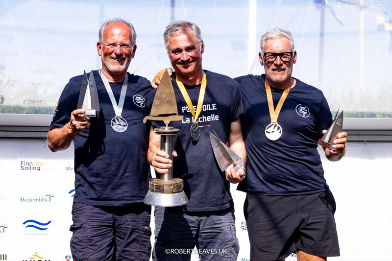 Great Grand Master 1 FRA 75 Laurent HAŸ 2 NED 703 Eric BAKKER 3 AUS 2 Rob McMILLAN - Finn World Masters in Medemblik - photo © Robert Deaves / www.robertdeaves.uk