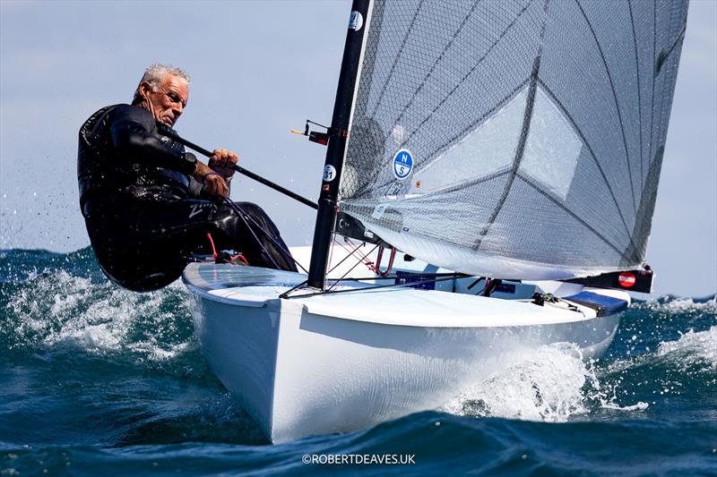 Rob McMillan, AUS during the Practice Race at the 2025 Finn Gold Cup in Cascais - photo © Robert Deaves