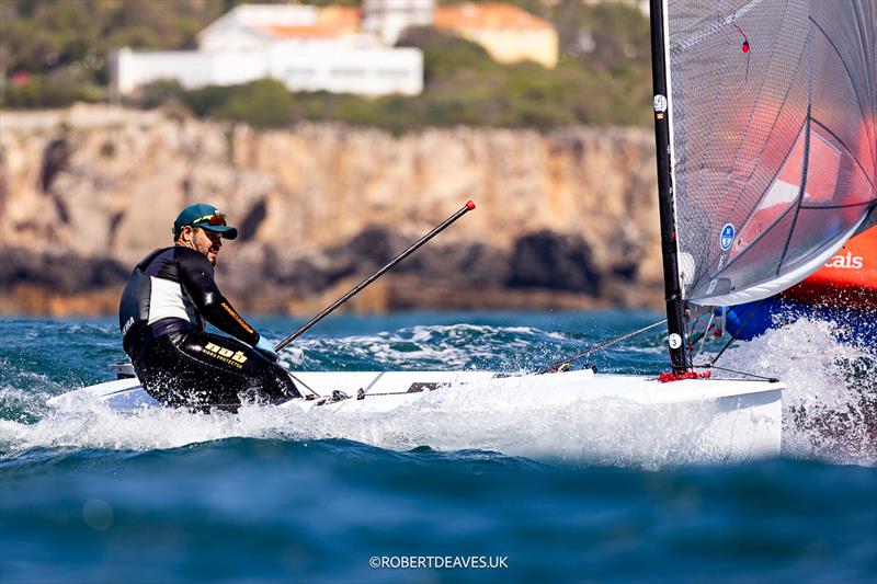 Antonio Carvalho Moreira, BRA during the Practice Race at the 2025 Finn Gold Cup in Cascais - photo © Robert Deaves