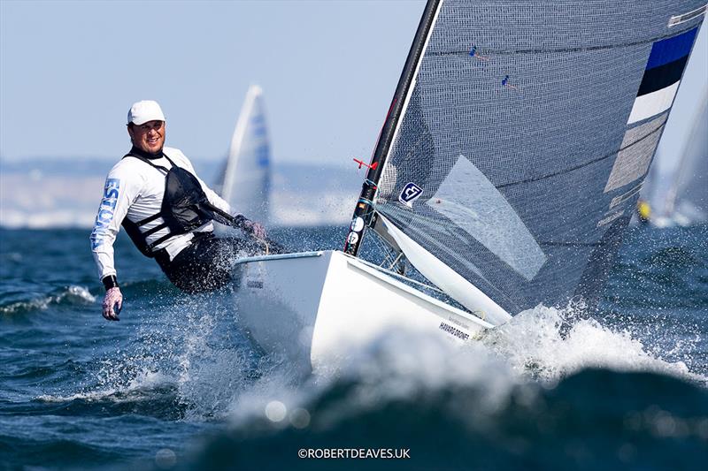 Deniss Karpak, EST on Day 3 of the 2025 Finn Gold Cup - photo © Robert Deaves / www.robertdeaves.uk