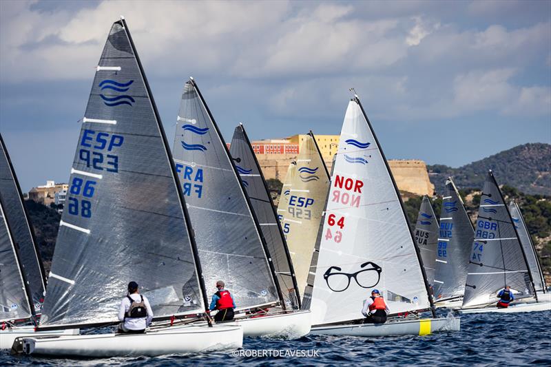 Start Race 1 - 2025 Spanish Open Finn Championship in Ibiza photo copyright Robert Deaves taken at Club Náutico de Ibiza and featuring the Finn class