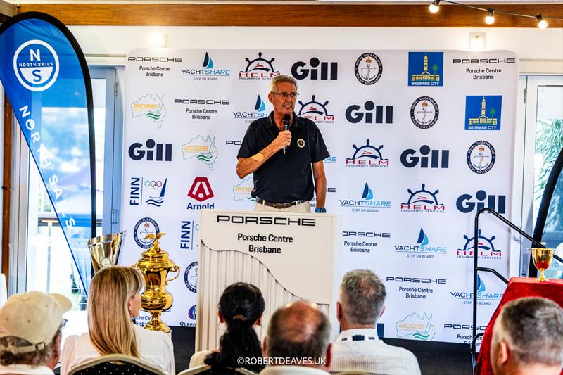 Seventieth Finn Gold Cup in Brisbane - Rob Brown OAM at the opening ceremony - photo © Robert Deaves / www.robertdeaves.uk