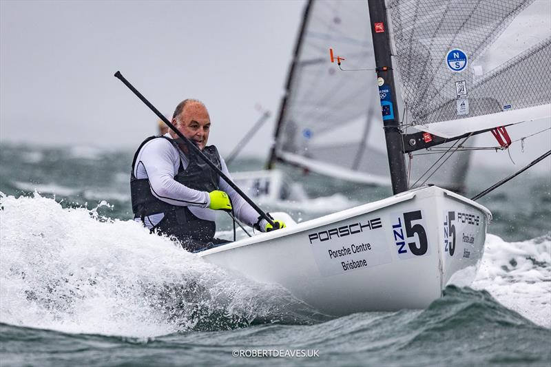 Seventieth Finn Gold Cup in Brisbane - Day 1 - Brendon Hogg, NZL photo copyright Robert Deaves / www.robertdeaves.uk taken at Royal Queensland Yacht Squadron and featuring the Finn class
