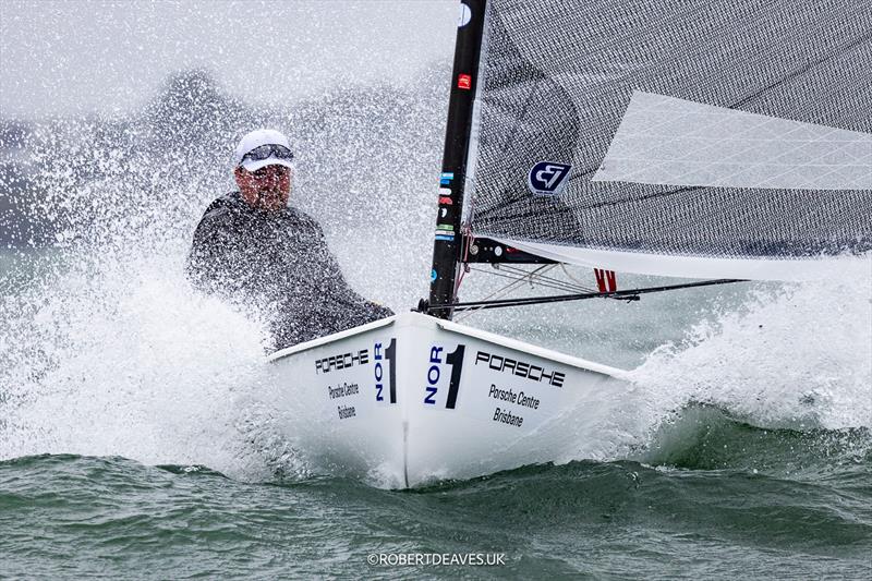 Seventieth Finn Gold Cup in Brisbane - Day 1 - Anders Pedersen. NOR photo copyright Robert Deaves / www.robertdeaves.uk taken at Royal Queensland Yacht Squadron and featuring the Finn class