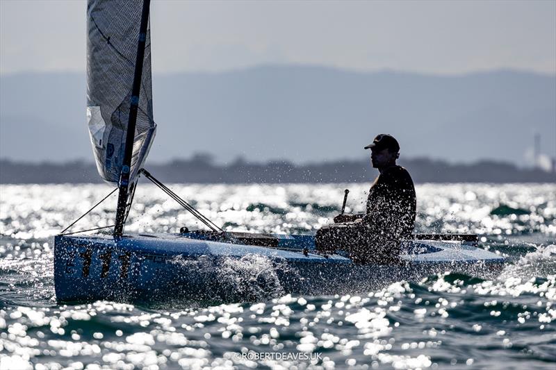 Seventieth Finn Gold Cup in Brisbane - Valerian Lebrun, FRA photo copyright Robert Deaves / www.robertdeaves.uk taken at Royal Queensland Yacht Squadron and featuring the Finn class