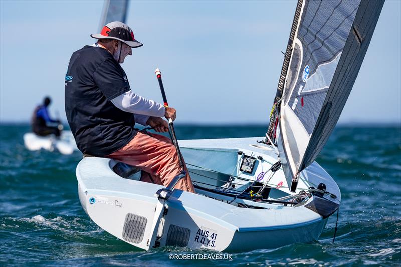 Seventieth Finn Gold Cup in Brisbane - Gus Miller, USA photo copyright Robert Deaves / www.robertdeaves.uk taken at Royal Queensland Yacht Squadron and featuring the Finn class