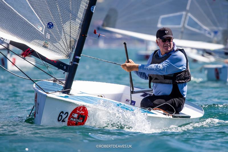 Tim Tavinor - 2023 Finn European Masters at Garda - photo © Robert Deaves / www.robertdeaves.uk