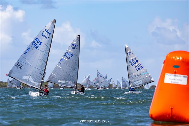 Casey leads downwind - 2026 Finn World Masters day 1 - photo © Robert Deaves
