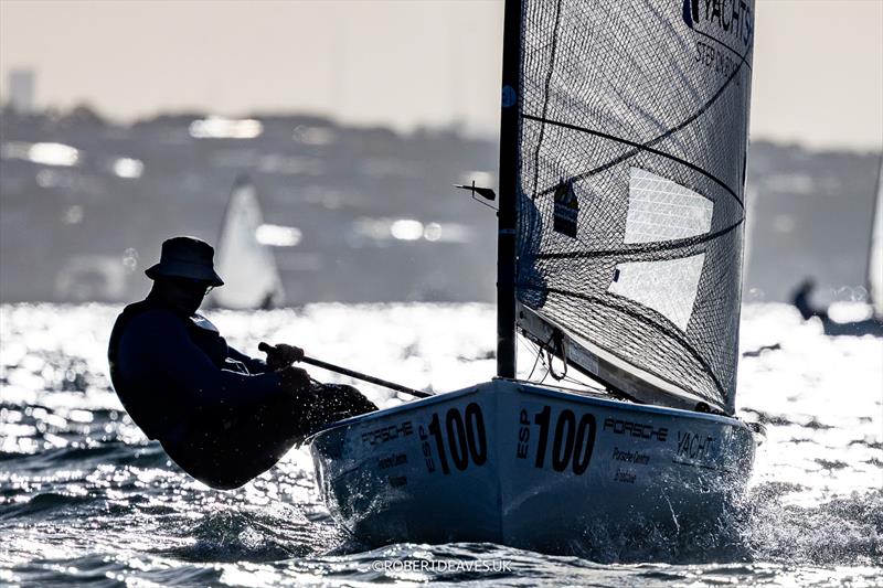 Rafa Trujillo, ESP during the 2026 Finn World Masters photo copyright Robert Deaves / www.robertdeaves.uk taken at Royal Queensland Yacht Squadron and featuring the Finn class
