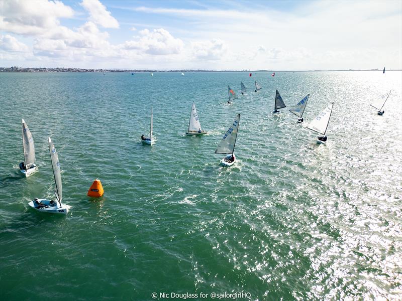 Some of the Finns will do a fun race around Green Island today at Brisbane Race Week 2026 photo copyright Nic Douglass for @sailorgirlHQ taken at Royal Queensland Yacht Squadron and featuring the Finn class