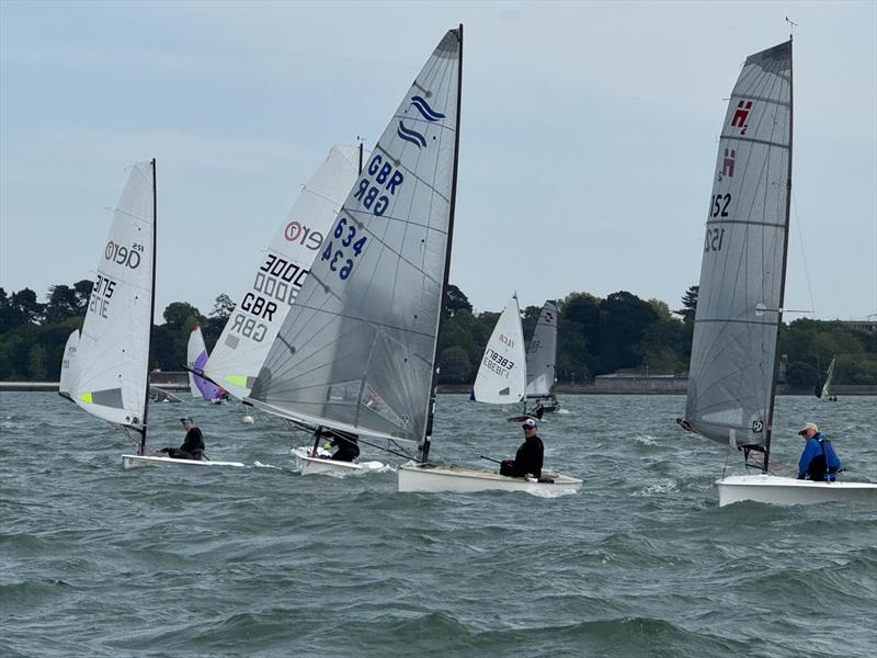 Close racing in the Medium fleet during the Warsash SC Club Championships photo copyright WSC Media Team taken at Warsash Sailing Club and featuring the Finn class