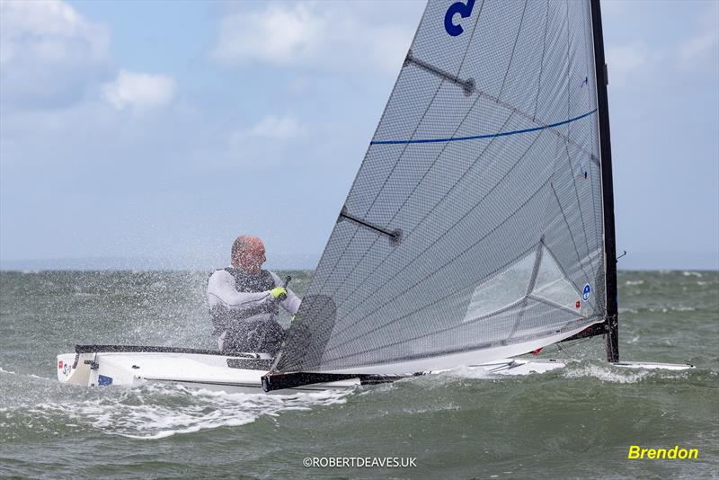 Brendon Hogg, (NZL) - Finn Gold Cup & Finn Masters World Championship - Brisbane - February 2026 photo copyright Robert Deaves / Finn Class taken at Royal Queensland Yacht Squadron and featuring the Finn class