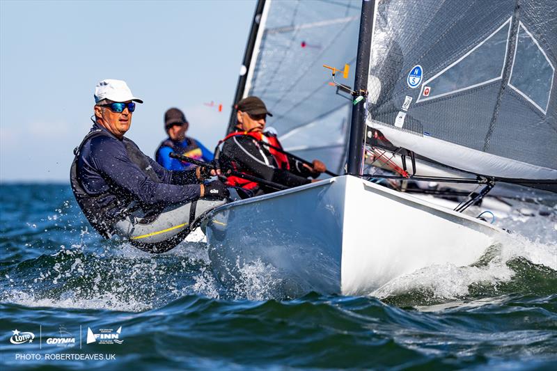 Bas de Waal, NED on day 1 of the 2026 Open Finn and U29 European Championship - photo © Robert Deaves / www.robertdeaves.uk