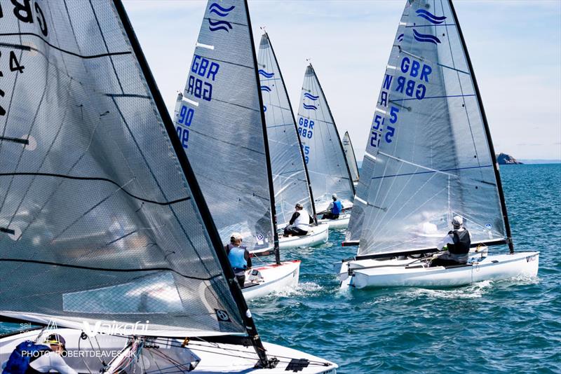 Vaikobi British Finn National Championship at Brixham Day 3 photo copyright Robert Deaves / www.robertdeaves.uk taken at Brixham Yacht Club and featuring the Finn class