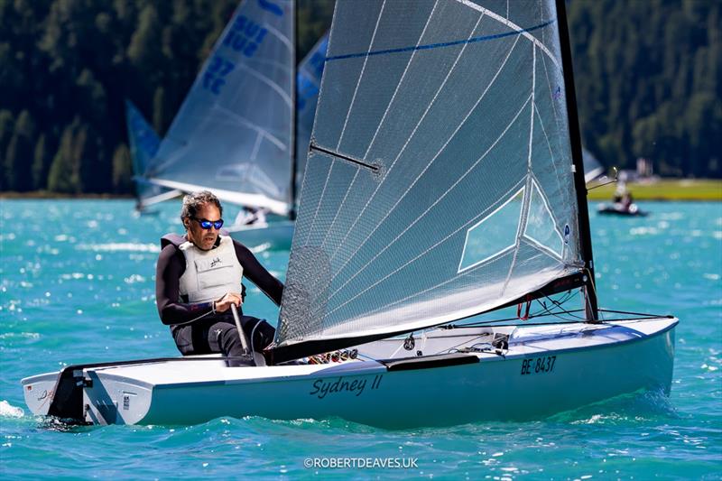 Peter Theurer during Finn Grand Slam Leg 6 at Silvaplana - photo © Robert Deaves / www.robertdeaves.uk