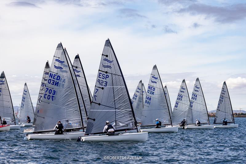 Start race 1 - 2026 Finn European Masters at Los Alcazares - Day 1 - photo © Robert Deaves