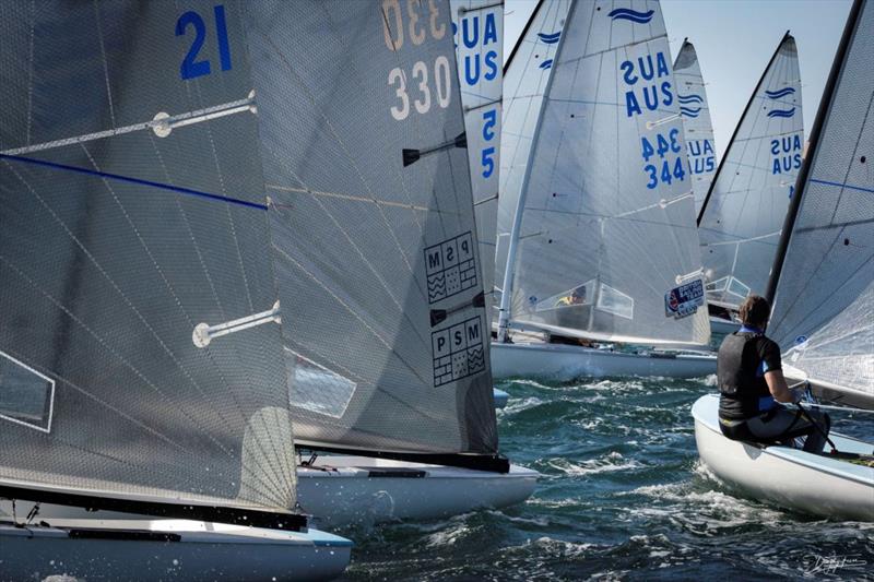 Finn start line - photo © Warwick Crossman