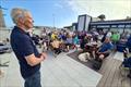 Neil Cramer speaking at the prize-giving - Fireball Irish National Championship at Waterford Harbour © Frank Miller