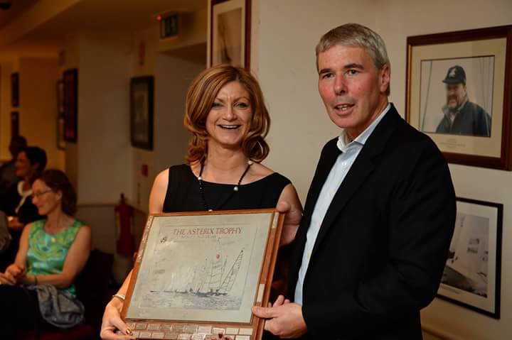 Asterix Trophy winner Marie Barry at the Fireball Frostbites and Class Prize Giving in Dun Laoghaire photo copyright Frank Miller taken at  and featuring the Fireball class