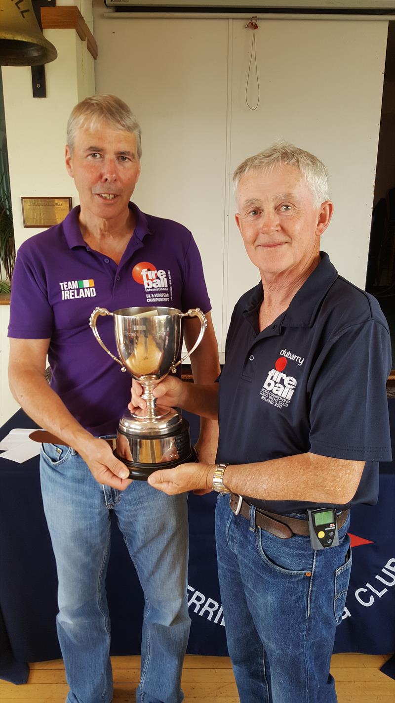 Neil Cramer & Niall McGrotty  finish 2nd in the Irish Fireball Nationals at Skerries SC photo copyright Frank Miller taken at Skerries Sailing Club and featuring the Fireball class