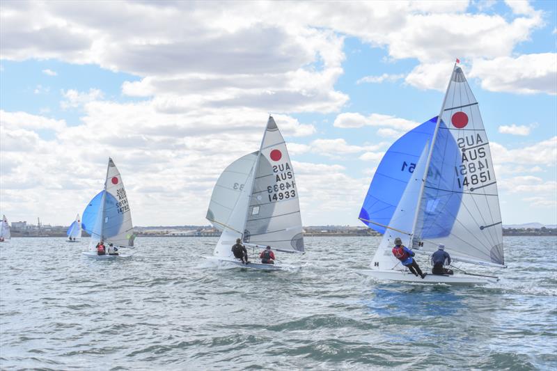There were some great reaches in a good breeze at the 2019 Australian Fireball Nationals photo copyright Harry Fisher taken at Royal Geelong Yacht Club and featuring the Fireball class