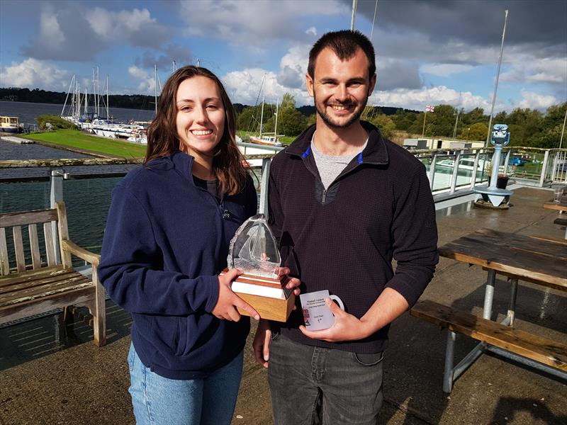 Cara McDowell and Josh Porter win the Fireball Munster Championships at Lough Derg photo copyright Joe St Leger taken at Lough Derg Yacht Club and featuring the Fireball class