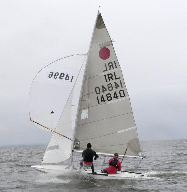 Testing conditions for the Ulster Fireball Championships 2009 photo copyright Michael Hill taken at Lough Neagh Sailing Club and featuring the Fireball class