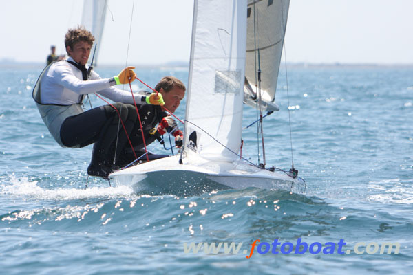 Sparkling conditions on the final day of the Fireball nationals photo copyright Mike Rice / www.fotoboat.com taken at Weymouth & Portland Sailing Academy and featuring the Fireball class