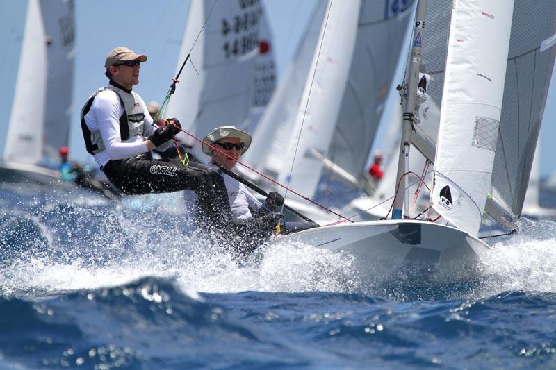 Fireball worlds in Barbados day 2 photo copyright Tom Gruitt / www.fotoboat.com taken at Barbados Yacht Club and featuring the Fireball class