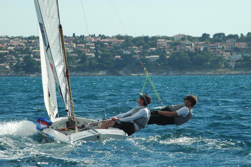 Day 4 of the Fireball World Championships at Portoroz, Slovenia photo copyright Jakica Jesih taken at GoSAILING and featuring the Fireball class