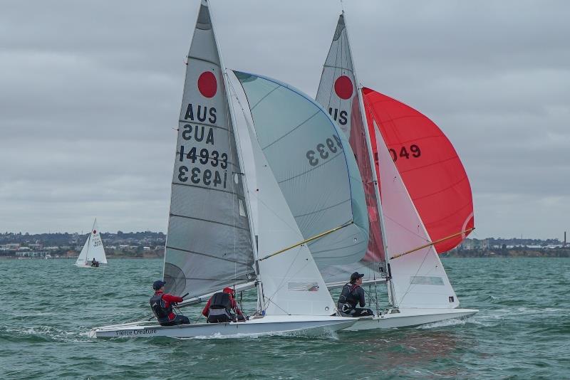 Ben Knoop and Nick Gunner in a close battle - 2019 Australian Fireball Nationals, Day 1 - photo © Jordan Roberts