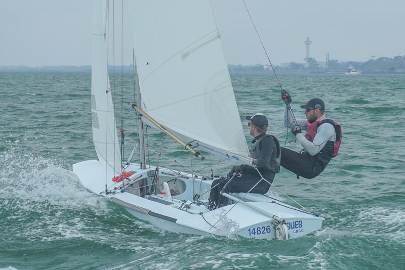 Adam Common and Heath Belton on day 2 of the Australian Fireball Nationals - photo © Jordan Roberts