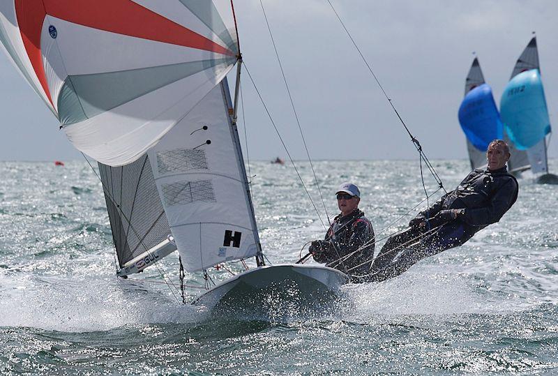 Chris Turner and Colin Parke on the superb second leg of race 1 - Fireballs at Chichester Harbour Race Week photo copyright Rob O'Neill taken at Hayling Island Sailing Club and featuring the Fireball class