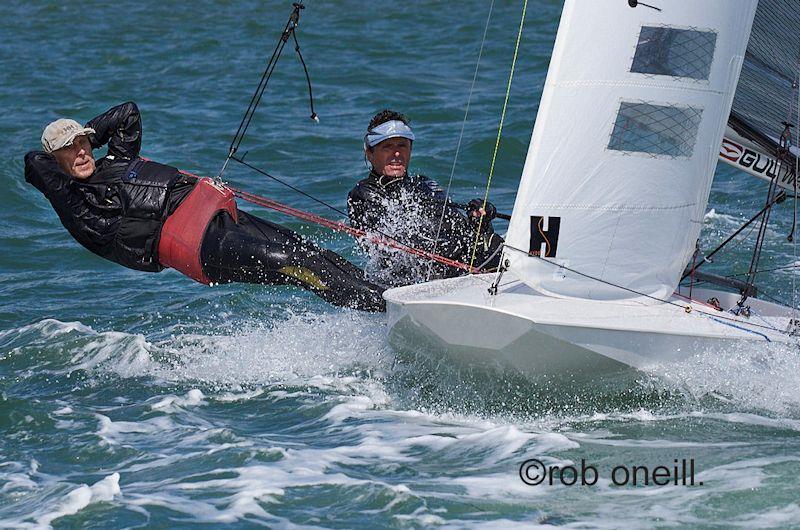 Dave Hall and Paul Constable during race 1 - Fireballs at Chichester Harbour Race Week - photo © Rob O'Neill