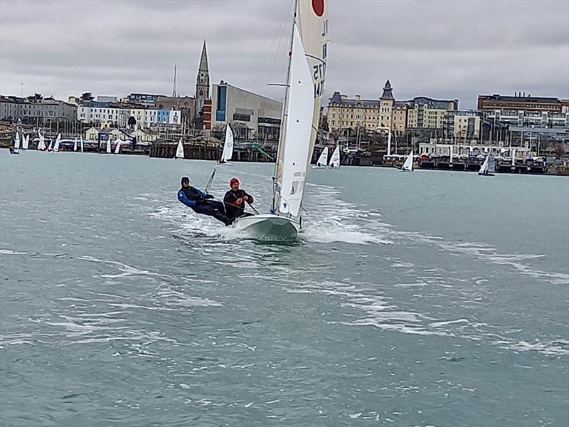 Neil Colin & Marjo Moneen (FB 14775) during the Christmas Cracker 2021 at Dun Laoghaire - photo © Ian Cutliffe