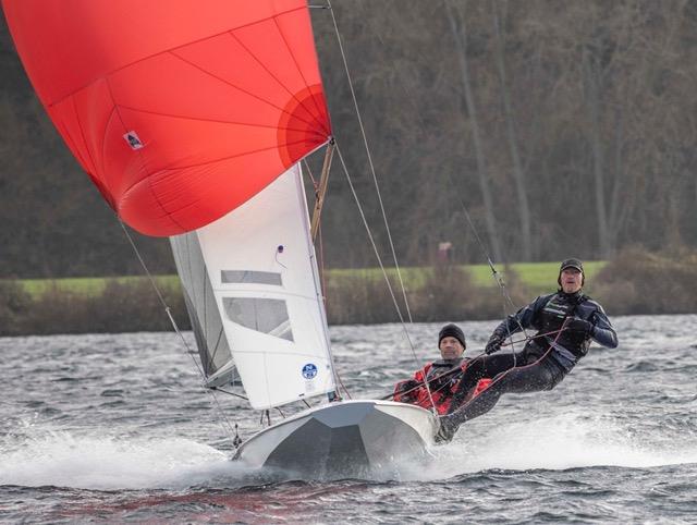 Kevin Hope and Andy Stewart second overall in a Fireball at the Notts County First of Year Race 2022 photo copyright David Eberlin taken at Notts County Sailing Club and featuring the Fireball class