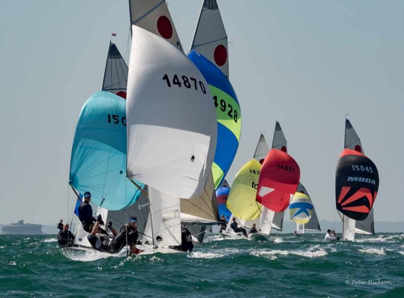 Fireballs at Hayling Island photo copyright Peter Hickson taken at Hayling Island Sailing Club and featuring the Fireball class