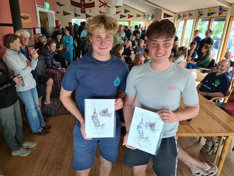 Fireball Pre-Worlds & Irish Nationals Prize Giving: Ben Graaf & Alexander Farrell photo copyright Frank Miller taken at Lough Derg Yacht Club and featuring the Fireball class