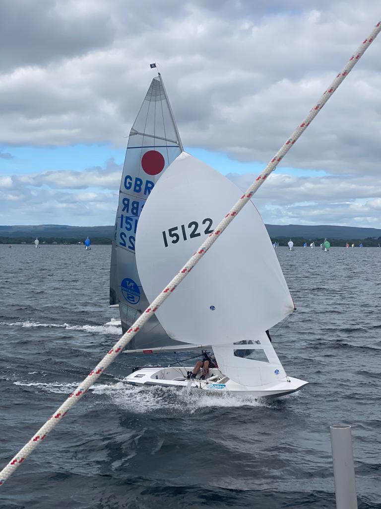 Tom Gillard (Sheffield Vikings) and Andy Thompson (East Antrim Boat Club) GBR 15122 win the Gul Fireball World Championship at Lough Derg photo copyright Con Murphy taken at Lough Derg Yacht Club and featuring the Fireball class